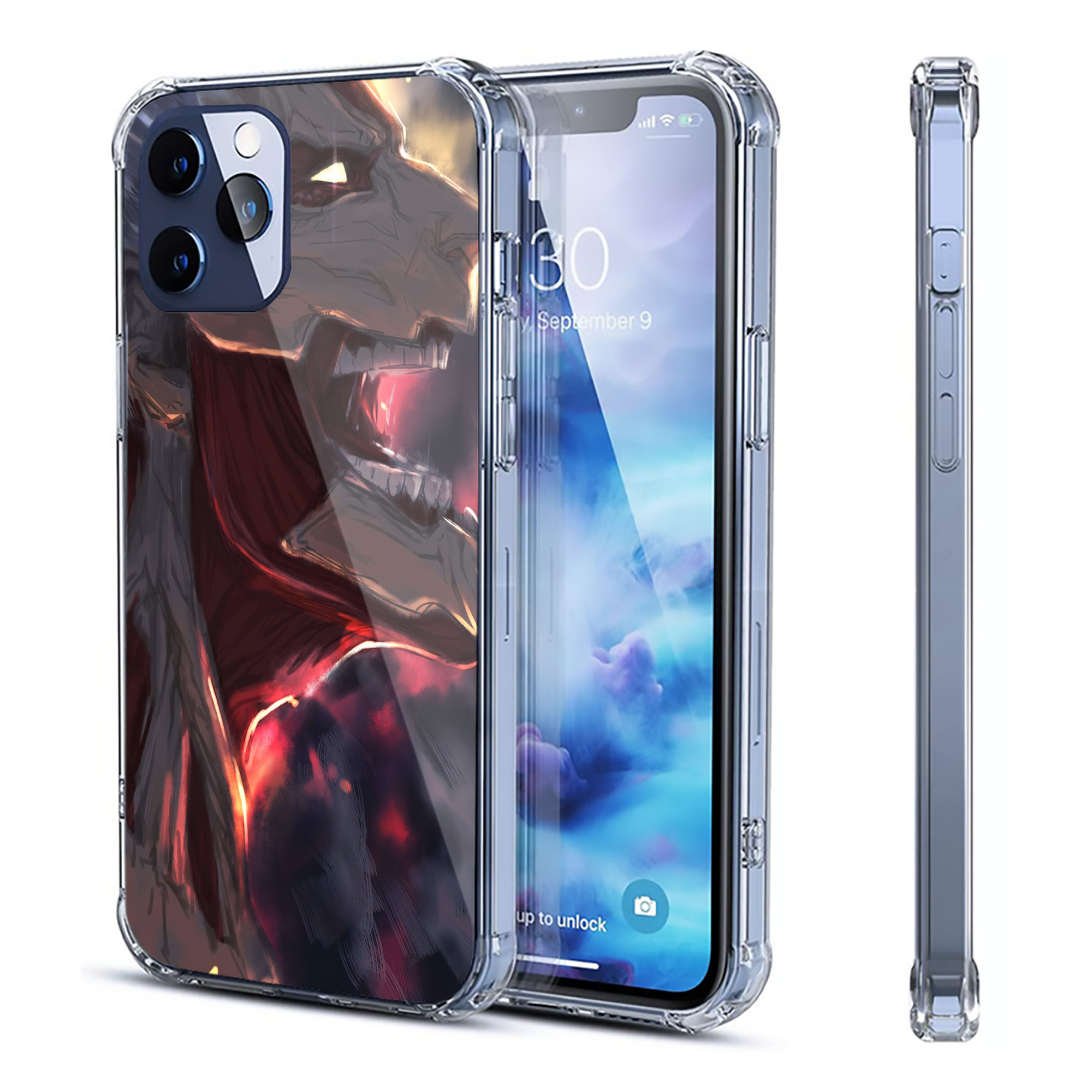 （画像用） 進撃の巨人 Attack on Titan 【iPhone 12シリーズ対応】透明スマホケース（クリアソフトケース）